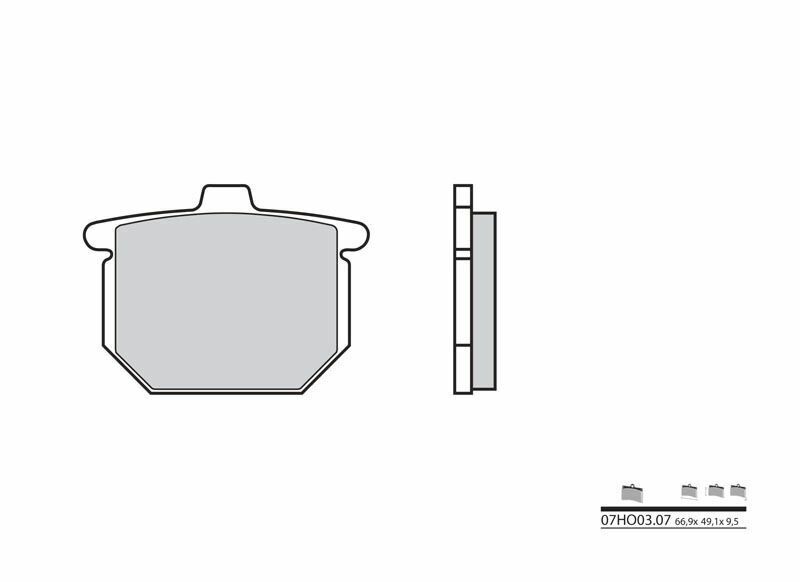 Plaquettes de frein BREMBO route carbone céramique - 07HO0307 