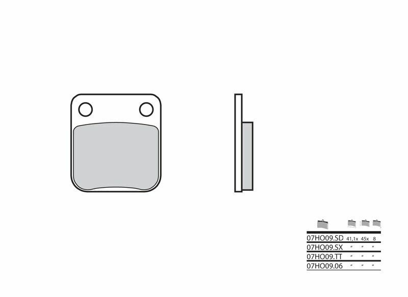 Plaquettes de frein BREMBO route carbone céramique - 07HO0906 