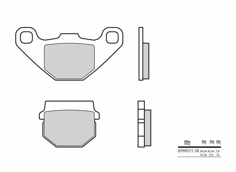 Plaquettes de frein BREMBO route carbone céramique - 07HO1118 