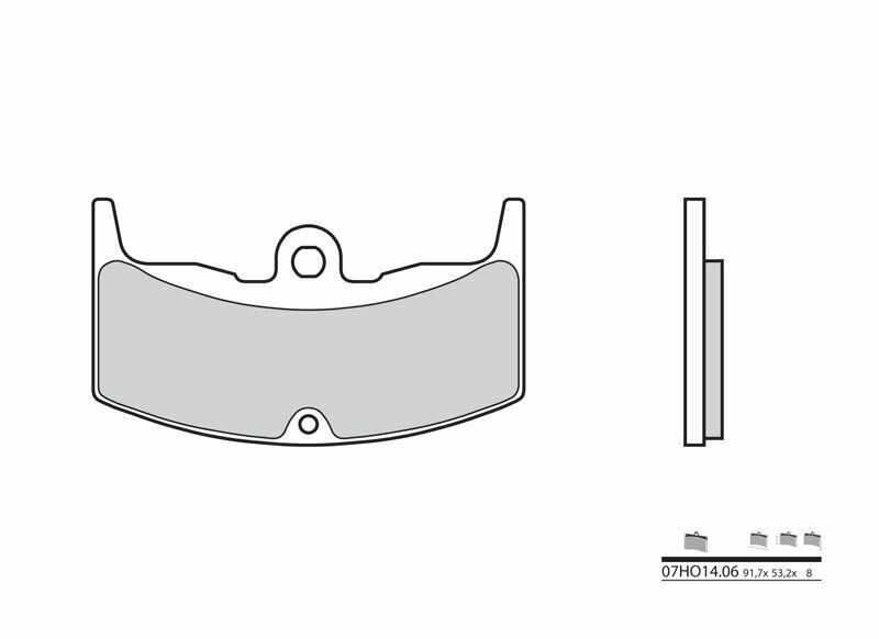 Plaquettes de frein BREMBO route carbone céramique - 07HO1406 