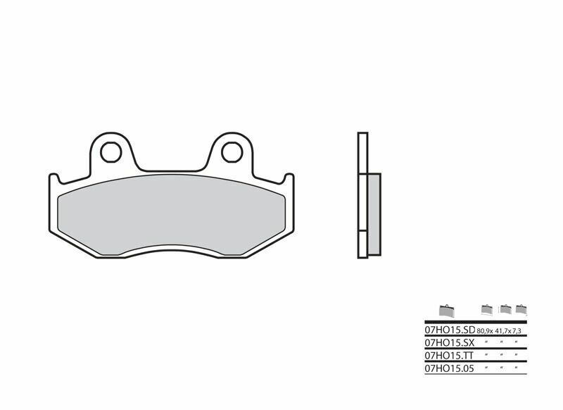 Plaquettes de frein BREMBO Off-Road métal fritté - 07HO15SD 