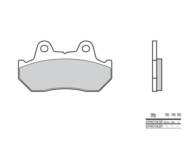 Plaquettes de frein BREMBO route carbone céramique - 07HO1807 