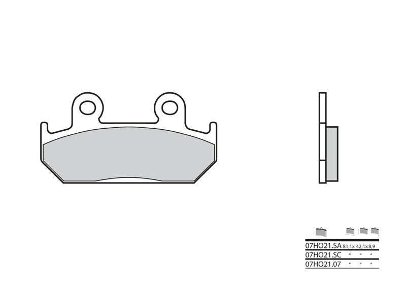 Plaquettes de frein BREMBO route carbone céramique - 07HO2107 