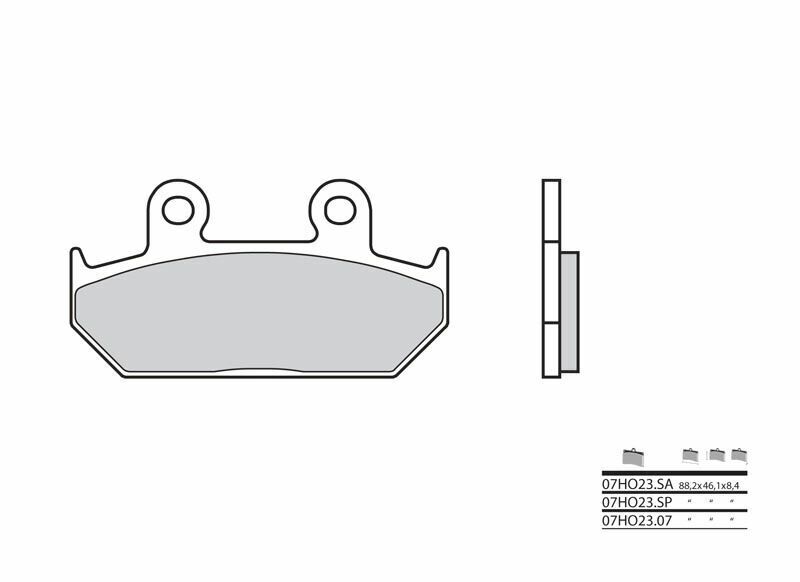 Plaquettes de frein BREMBO route carbone céramique - 07HO2307 