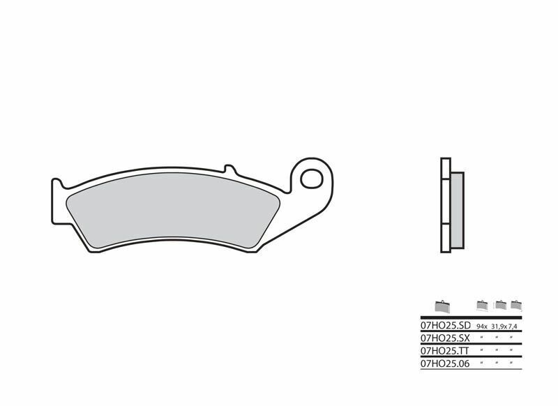 Plaquettes de frein BREMBO route carbone céramique - 07HO2506 