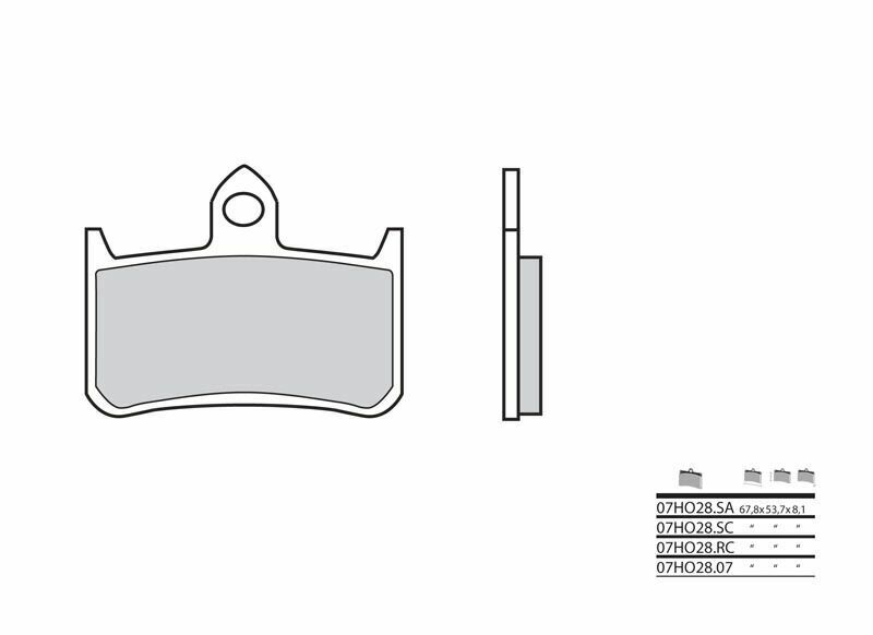 Plaquettes de frein BREMBO route carbone céramique - 07HO2807 