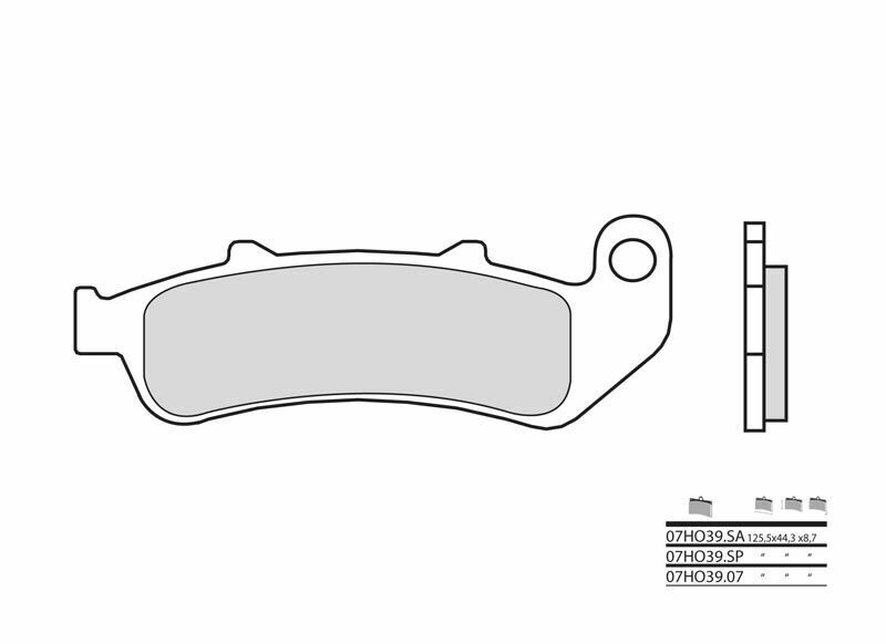 Plaquettes de frein BREMBO route carbone céramique - 07HO3907 