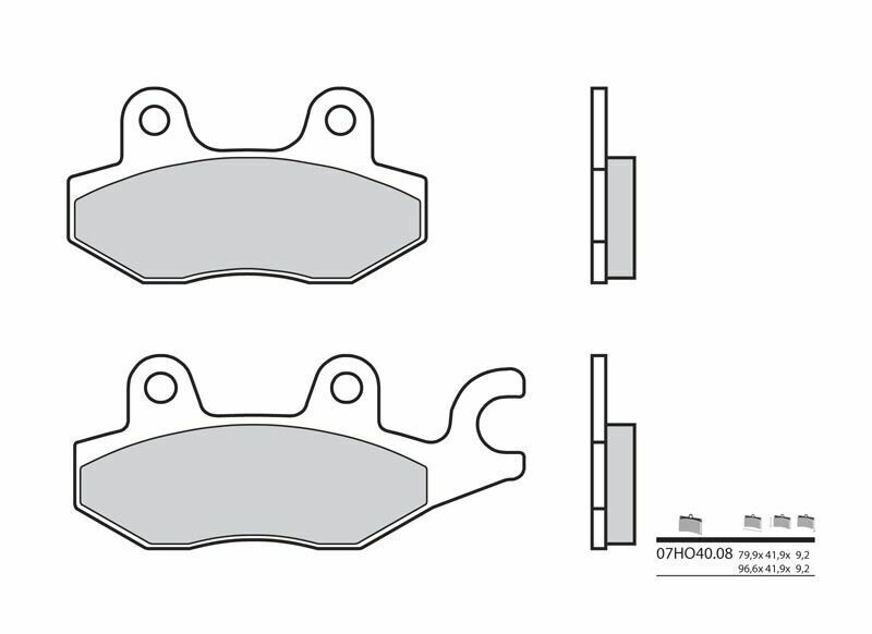 Plaquettes de frein BREMBO route carbone céramique - 07HO4008 