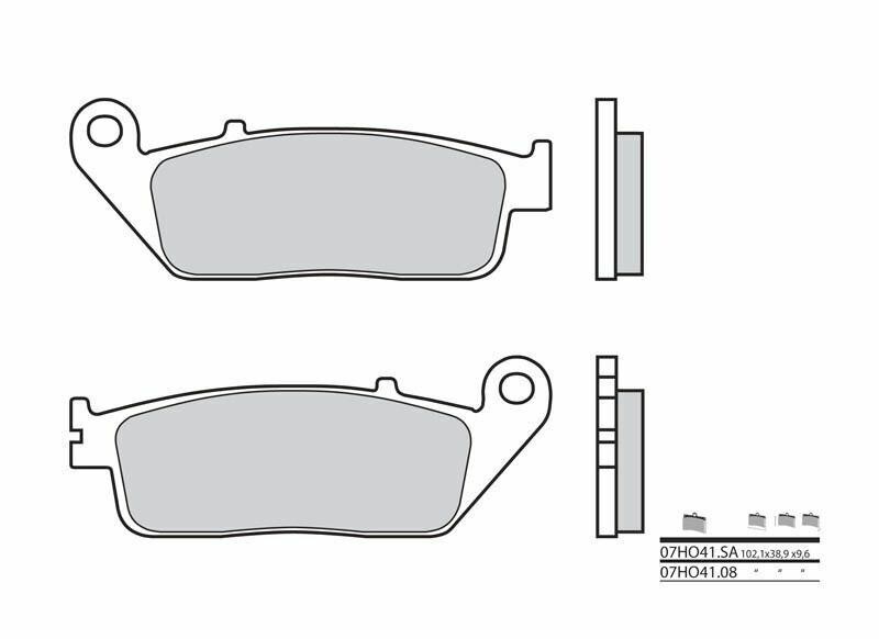 Plaquettes de frein BREMBO route carbone céramique - 07HO4108 