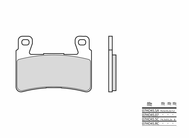 Plaquettes de frein BREMBO route carbone céramique - 07HO4507 