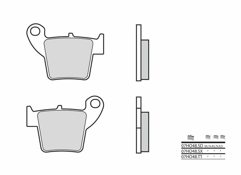 Plaquettes de frein BREMBO Off-Road métal fritté - 07HO48SD 