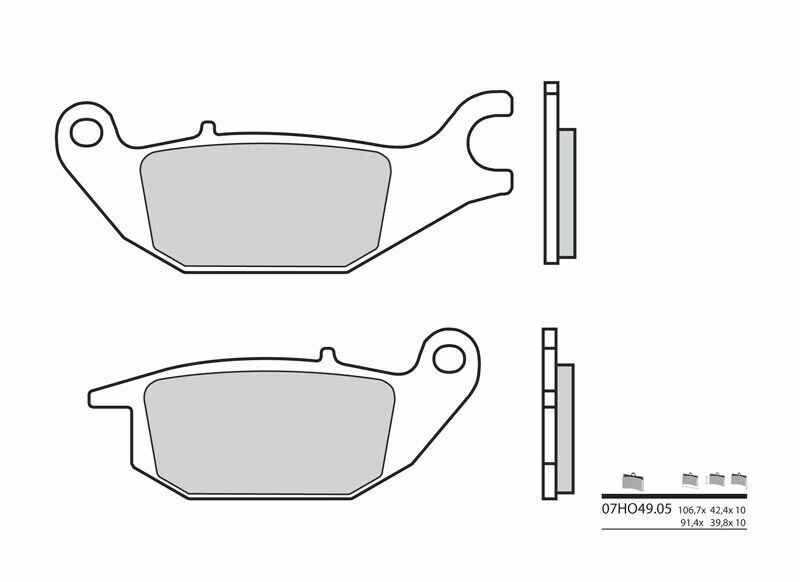 Plaquettes de frein BREMBO route carbone céramique - 07HO4905 