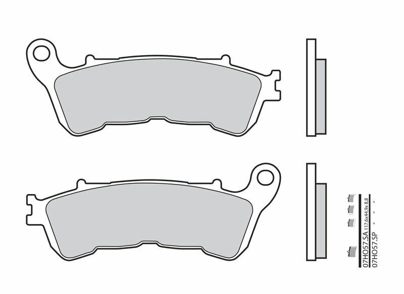 Plaquettes de frein BREMBO route métal fritté - 07HO57SA 