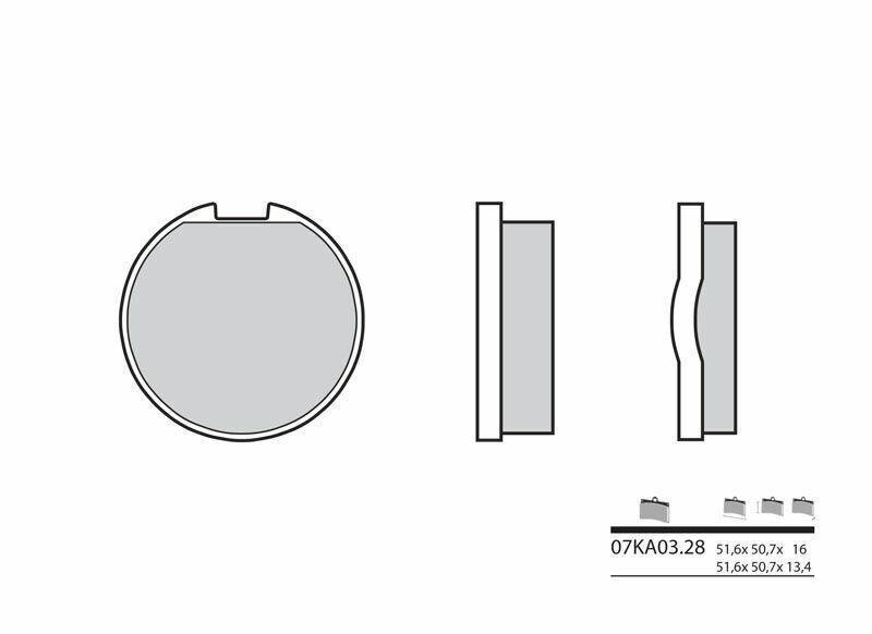 Plaquettes de frein BREMBO route carbone céramique - 07KA0328 