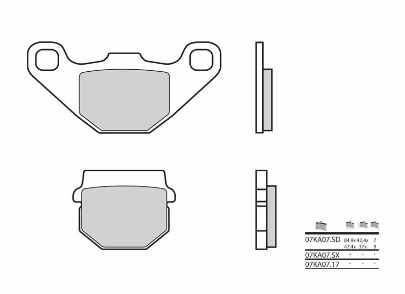 Plaquettes de frein BREMBO route carbone céramique - 07KA0717 