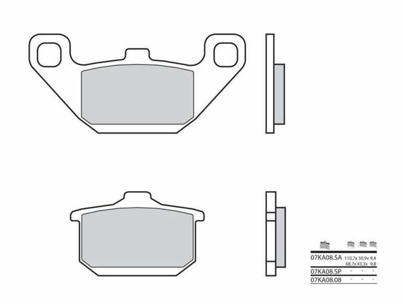 Plaquettes de frein BREMBO route carbone céramique - 07KA0808 