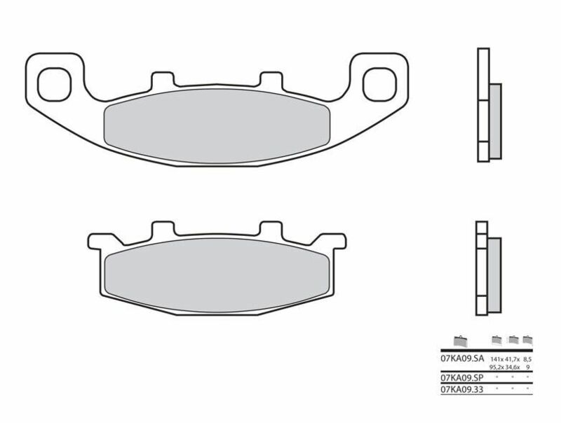 Plaquettes de frein BREMBO route métal fritté - 07KA09SA 