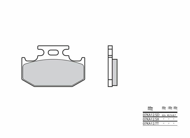 Plaquettes de frein BREMBO Off-Road métal fritté - 07KA12SD 