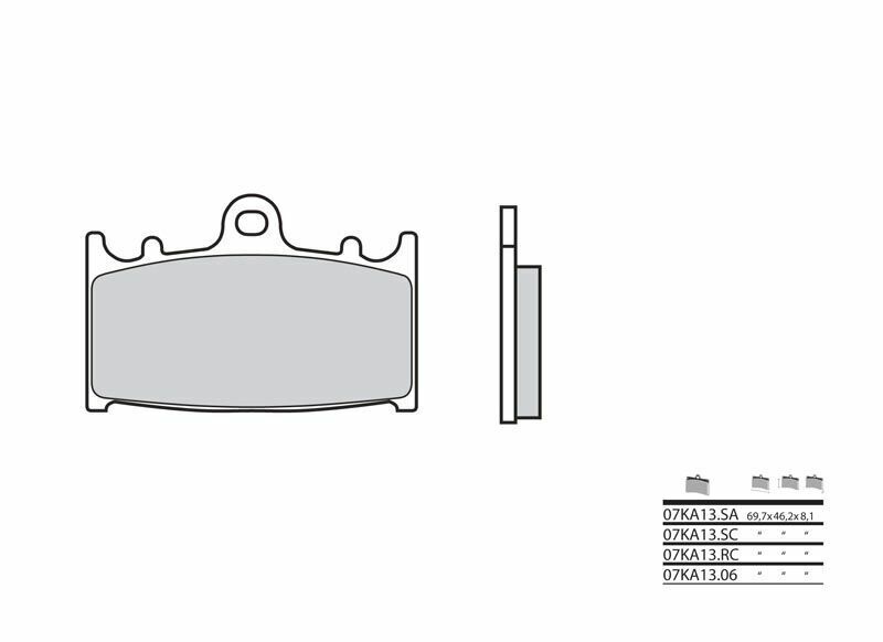 Plaquettes de frein BREMBO route carbone céramique - 07KA1306 