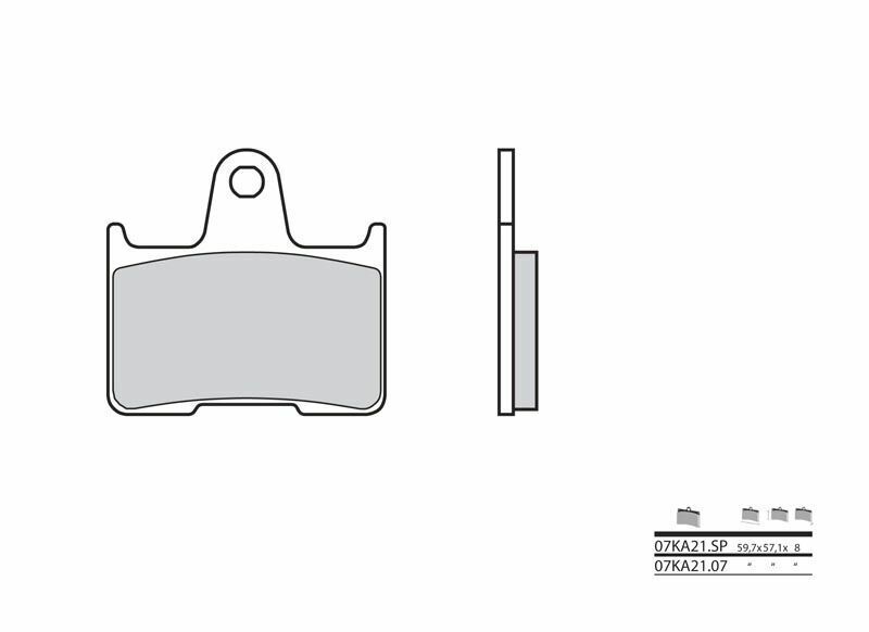 Plaquettes de frein BREMBO route carbone céramique - 07KA2107 