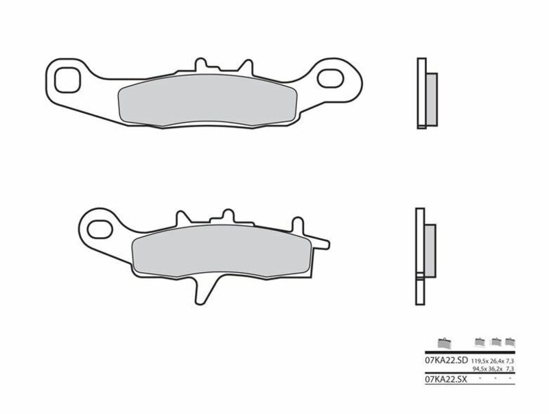 Plaquettes de frein BREMBO Off-Road métal fritté - 07KA22SD 