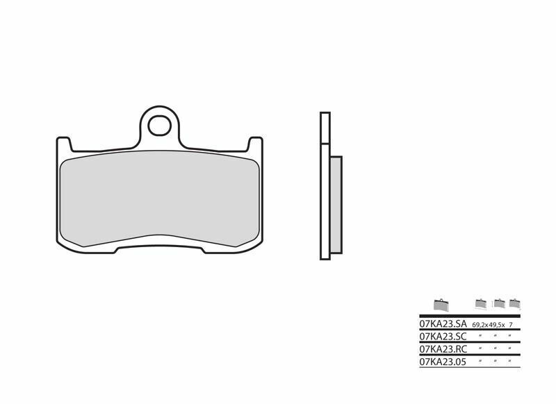 Plaquettes de frein BREMBO route carbone céramique - 07KA2305 