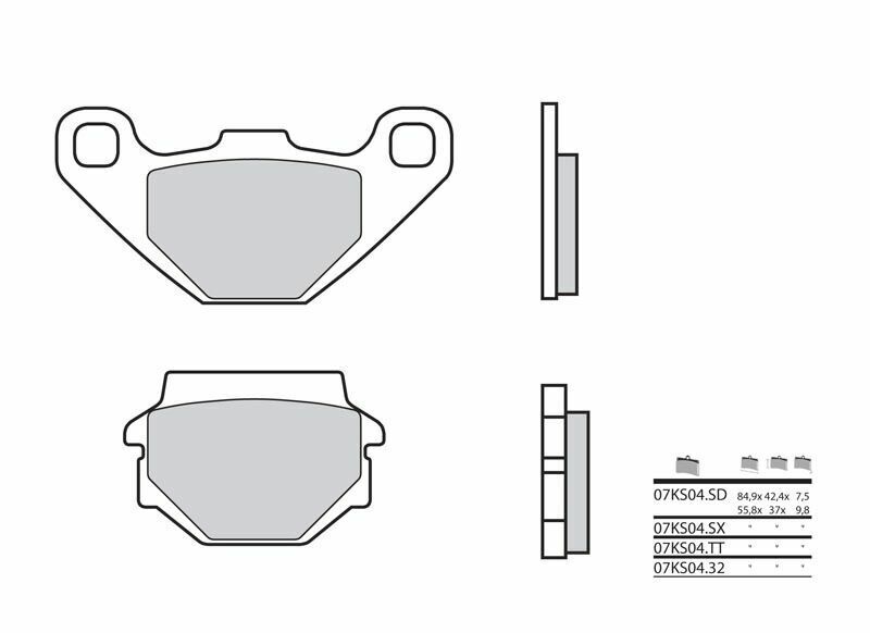 Plaquettes de frein BREMBO route carbone céramique - 07KS0432 