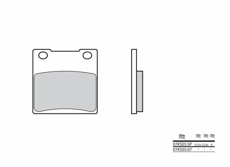 Plaquettes de frein BREMBO route carbone céramique - 07KS0507 