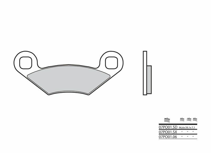 Plaquettes de frein BREMBO Off-Road métal fritté - 07PO01SD 