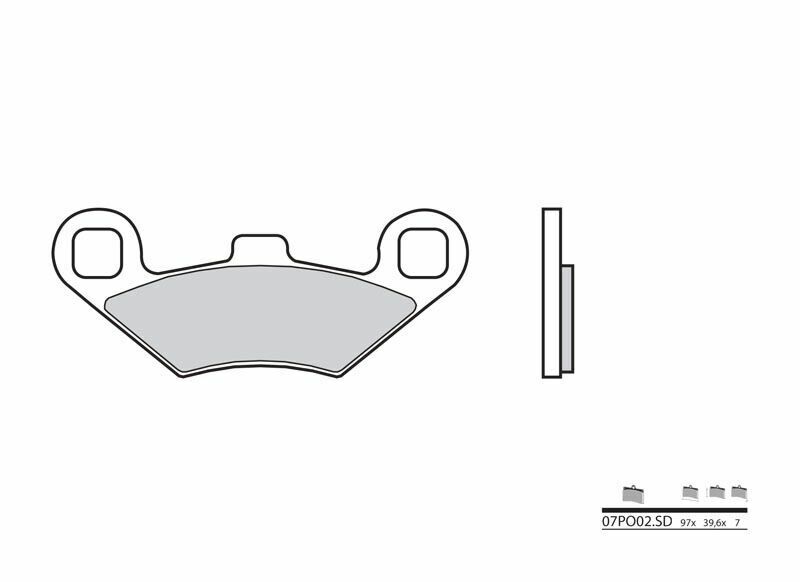 Plaquettes de frein BREMBO Off-Road métal fritté - 07PO02SD 