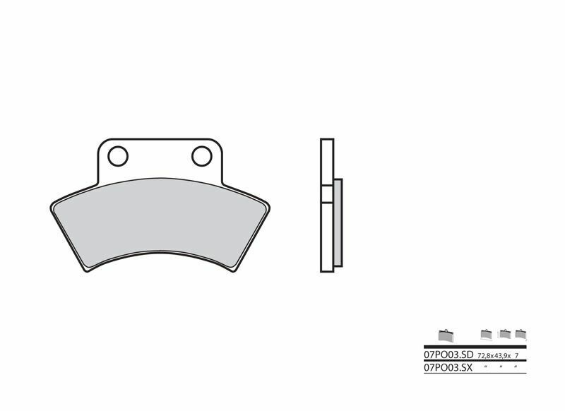 Plaquettes de frein BREMBO Off-Road métal fritté - 07PO03SX 