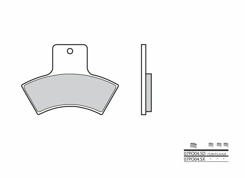 Plaquettes de frein BREMBO Off-Road métal fritté - 07PO04SD 