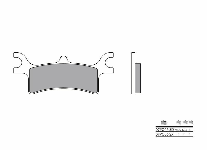 Plaquettes de frein BREMBO Off-Road métal fritté - 07PO06SX 