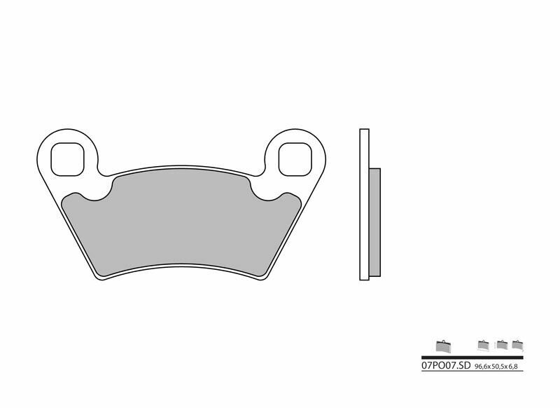 Plaquettes de frein BREMBO Off-Road métal fritté - 07PO07SD 