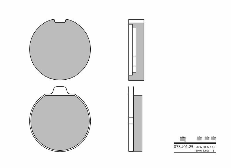 Plaquettes de frein BREMBO route carbone céramique - 07SU0125 