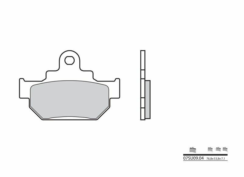 Plaquettes de frein BREMBO route carbone céramique - 07SU0904 