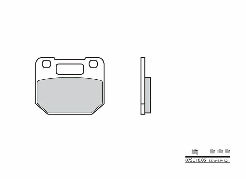 Plaquettes de frein BREMBO route carbone céramique - 07SU1005 