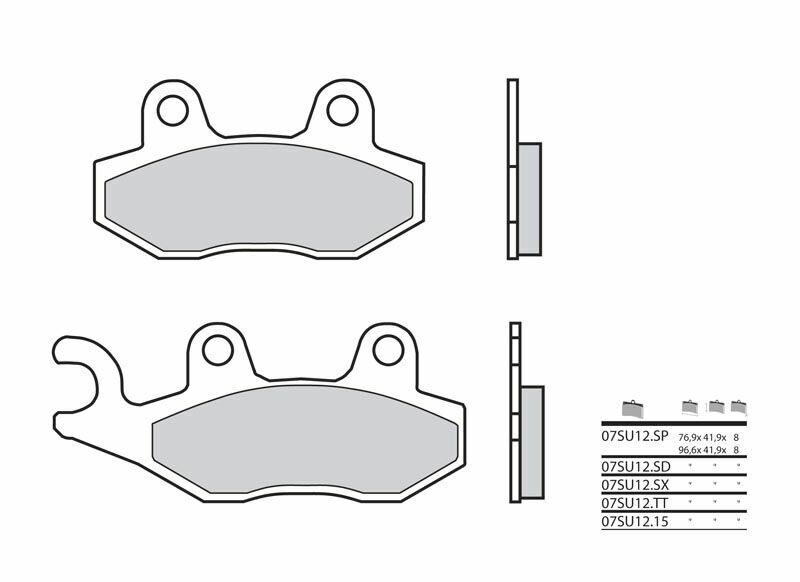 Plaquettes de frein BREMBO Off-Road métal fritté - 07SU12SD 