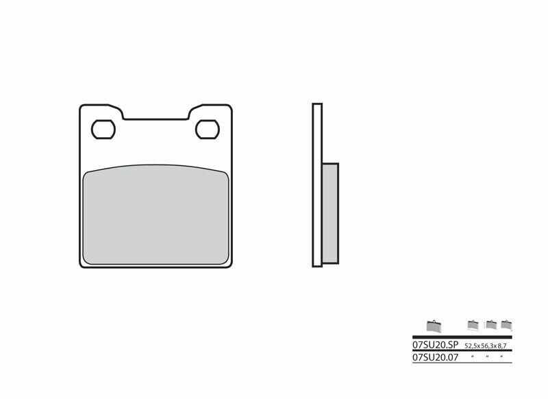 Plaquettes de frein BREMBO route métal fritté - 07SU20SP 