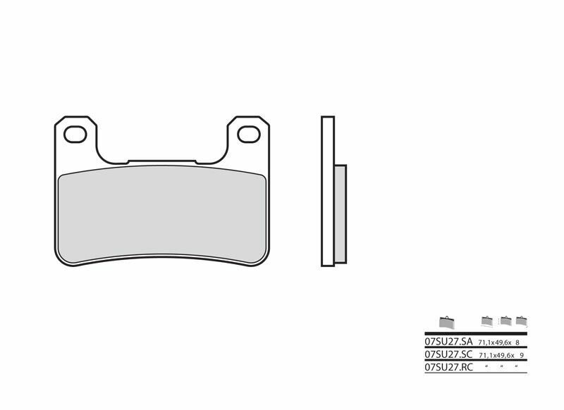 Plaquettes de frein BREMBO route métal fritté - 07SU27SA 