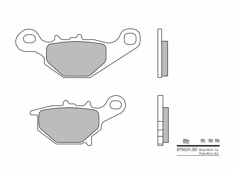 Plaquettes de frein BREMBO Off-Road métal fritté - 07SU31SD 