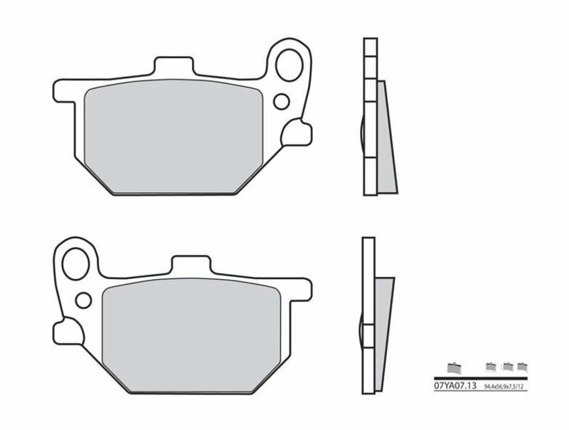 Plaquettes de frein BREMBO route carbone céramique - 07YA0713 