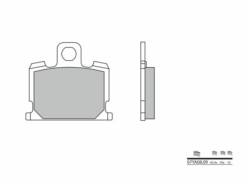 Plaquettes de frein BREMBO route carbone céramique - 07YA0809 