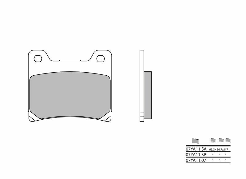 Plaquettes de frein BREMBO route métal fritté - 07YA11SP 