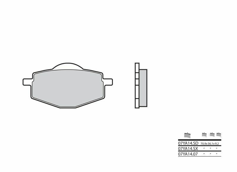 Plaquettes de frein BREMBO Off-Road métal fritté - 07YA14SX 