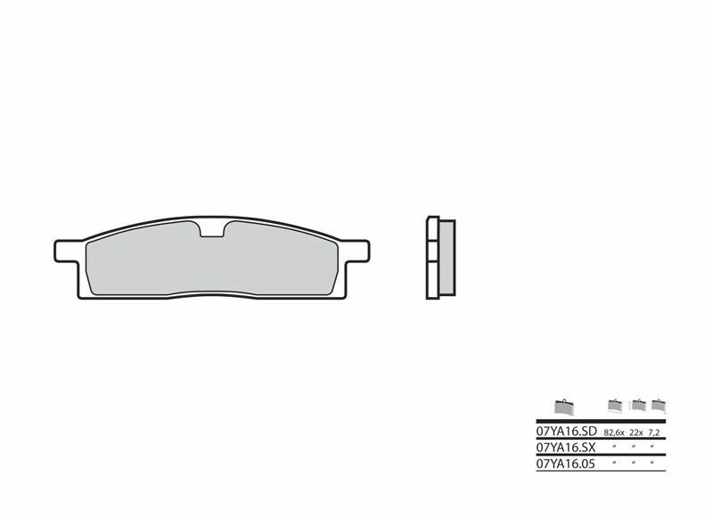 Plaquettes de frein BREMBO route carbone céramique - 07YA1605 