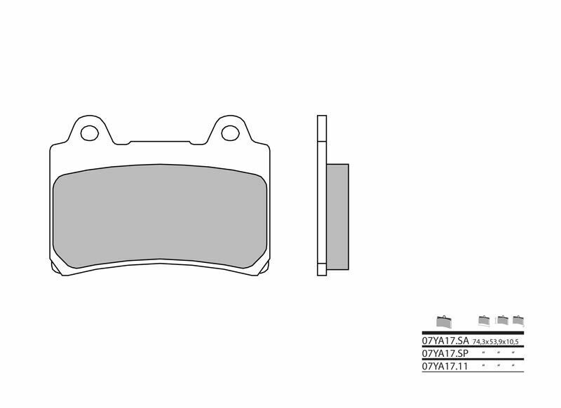 Plaquettes de frein BREMBO route carbone céramique - 07YA1711 