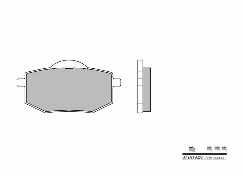 Plaquettes de frein BREMBO route carbone céramique - 07YA1909 