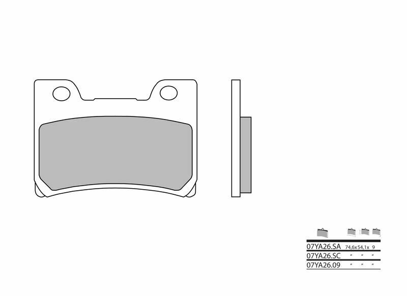 Plaquettes de frein BREMBO route métal fritté - 07YA26SA 