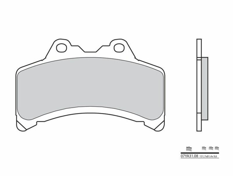 Plaquettes de frein BREMBO route carbone céramique - 07YA3108 